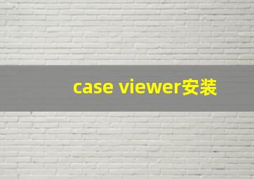 case viewer安装